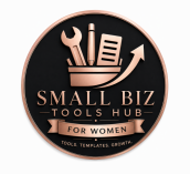 Small Biz Tools Hub rose gold logo