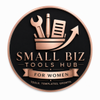 Small Biz Tools Hub rose gold logo